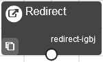 Image of a Redirect node when added to the Experiment Tree