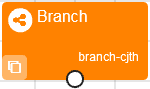 Image of a Branch node when added to the Experiment Tree