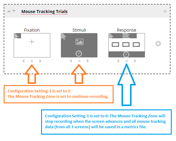 Screenshot of the Mouse Tracking Zone set up to record across multiple screens in the Task Builder