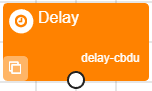 Image of a Delay node when added to the Experiment Tree